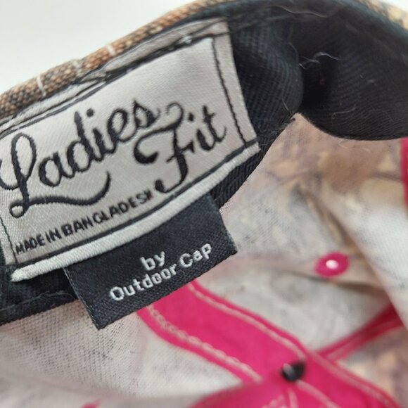 Realtree Girl Pink Accent Bedazzled Camouflage Snapback Hat Cap Ladies Fit - Picture 7 of 7